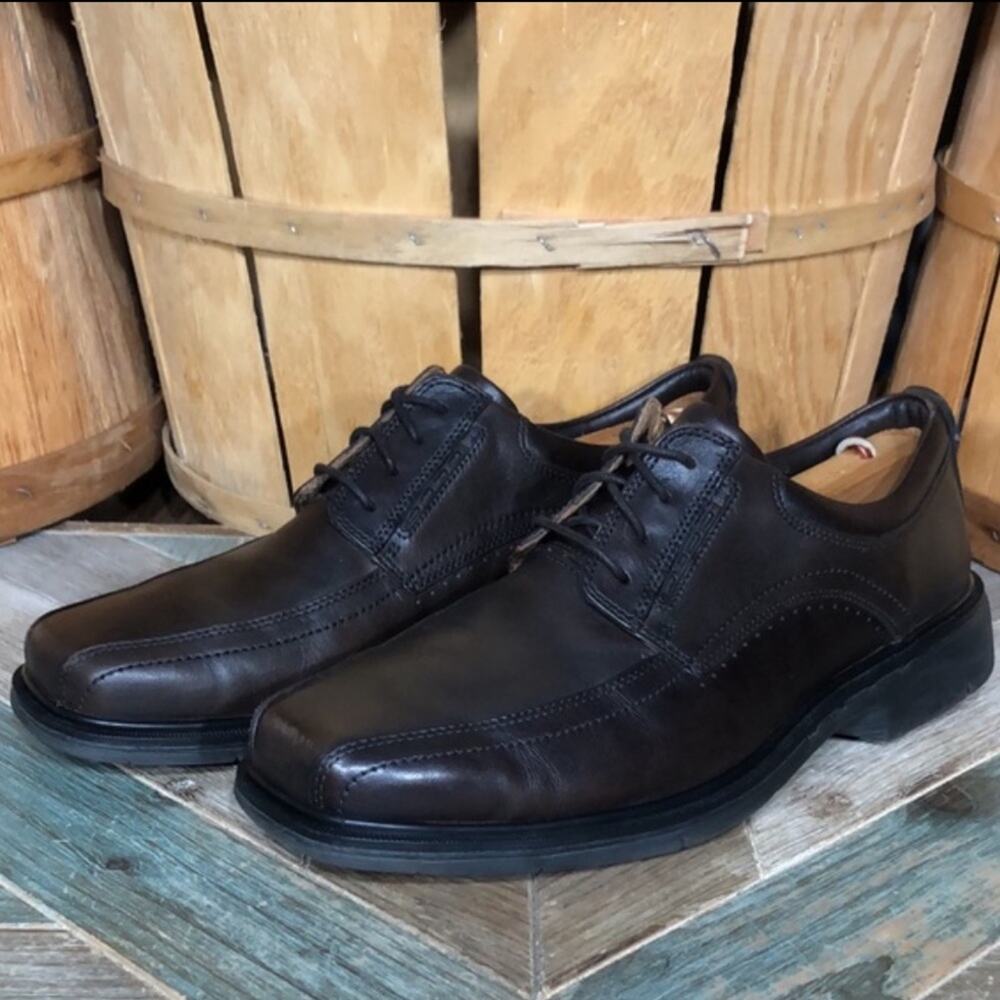 Clarks Unstructured Un Kenneth Way Dark Brown Lea… - image 3